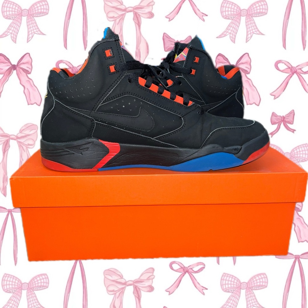 Nike men’s Air Flight Lite Mid Black Team Orange